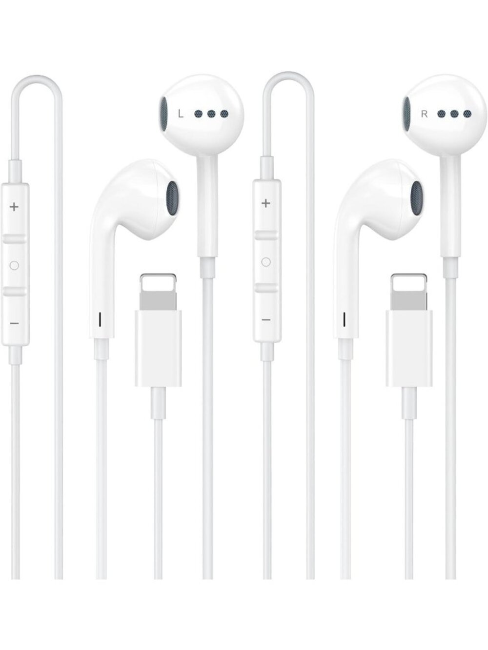 Lightning USB C Headphones Earphones with Mic Remote Noise Cancelling for iPhone